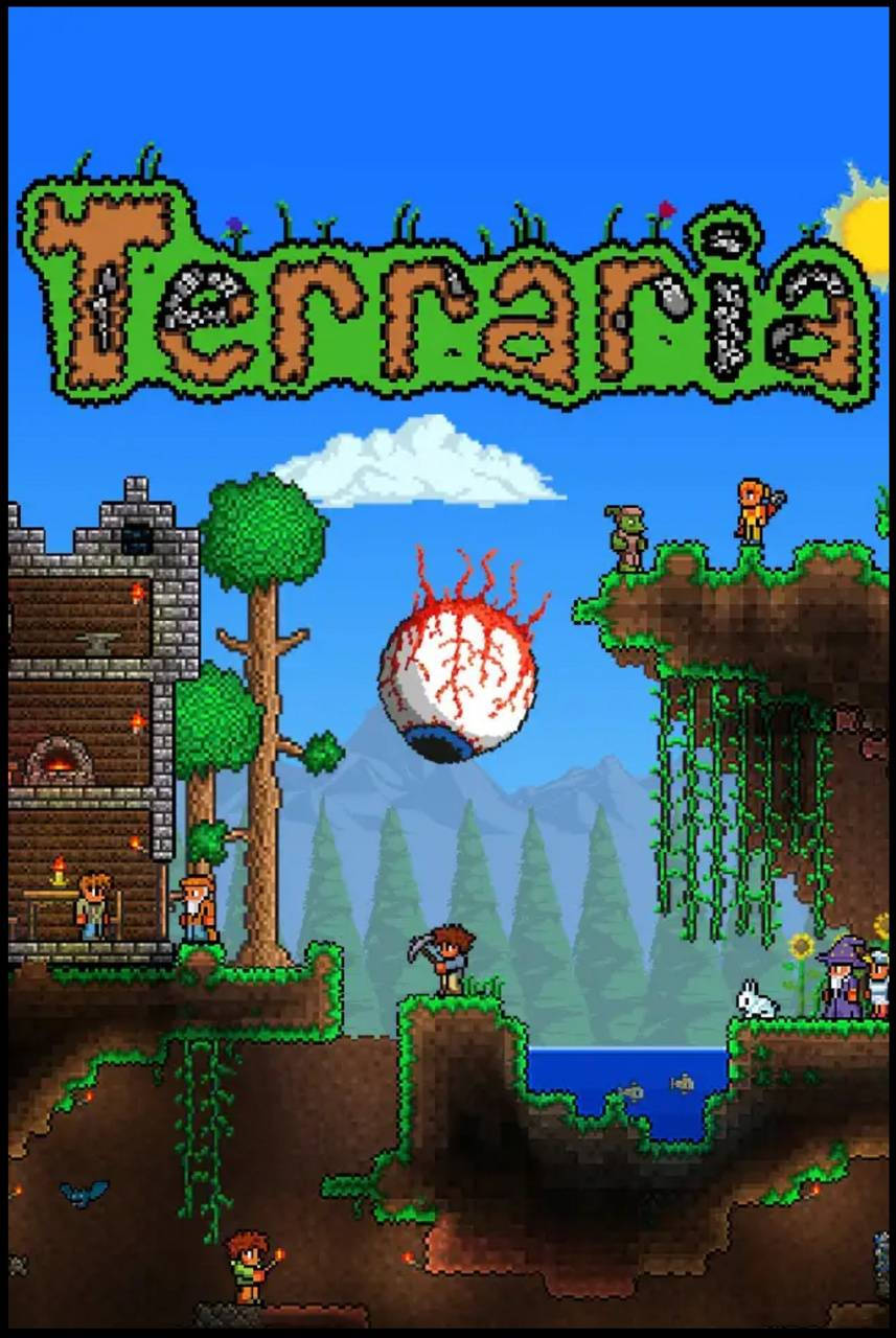 Download Eye of Cthulhu, The Powerful Enemy in Terraria Wallpaper