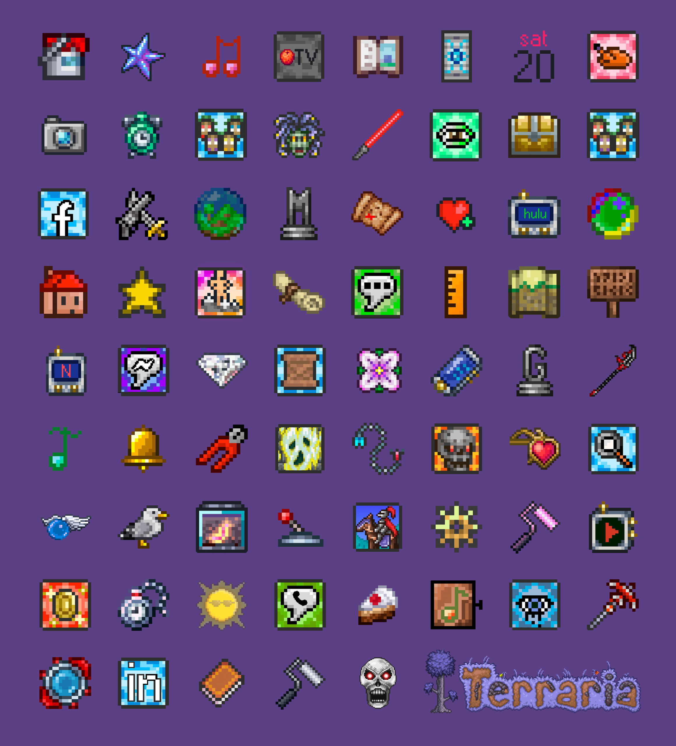 Terraria App Icon iOS 14 & Android Cell Phone Icon