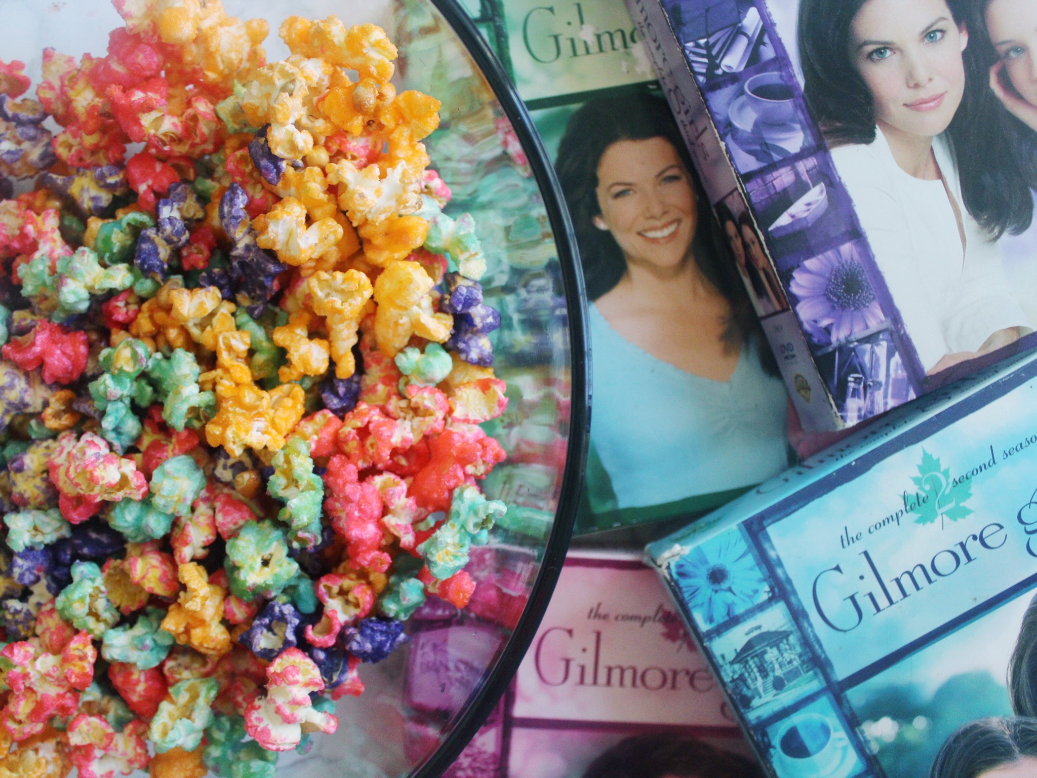 Rainbow Popcorn and A Gilmore Girls Marathon