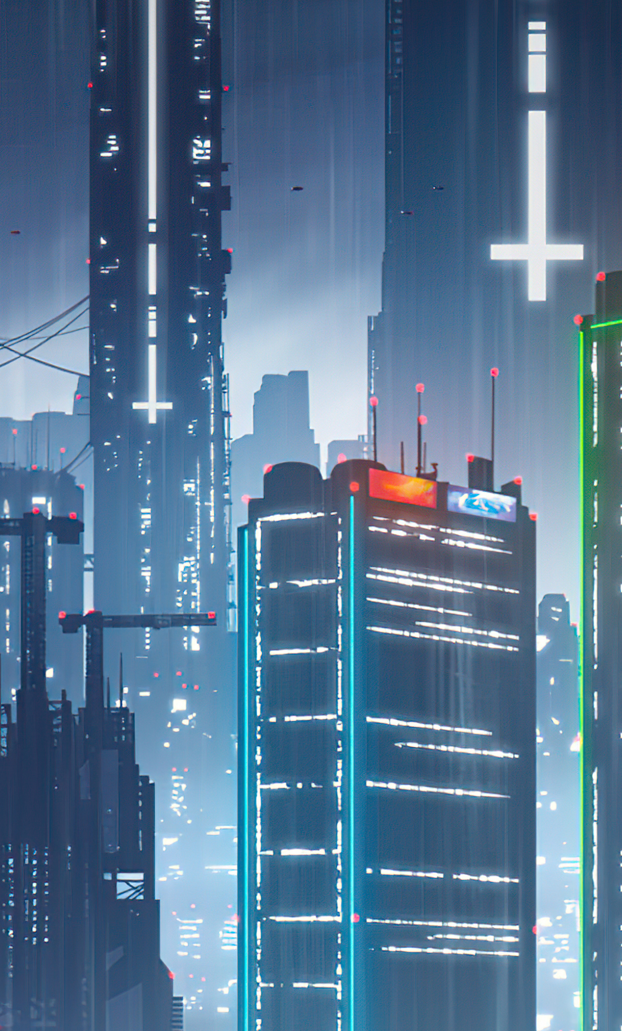 Download wallpaper 1280x2120 the proximity, fantasy, cyber city, art, iphone 6 plus, 1280x2120 HD background, 28139