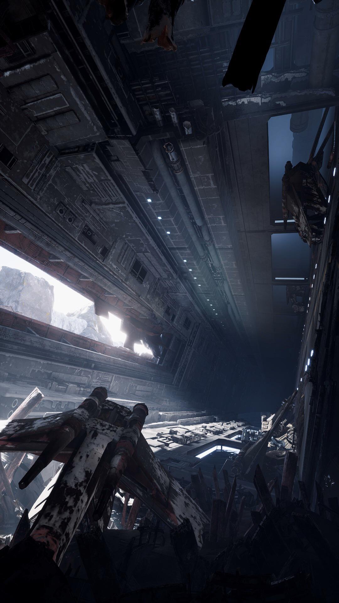 Venator Wreckage phone wallpaper