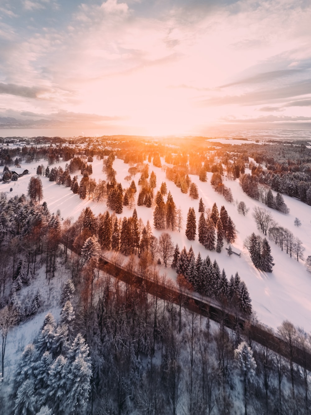 Winter Sunset Picture. Download Free Image