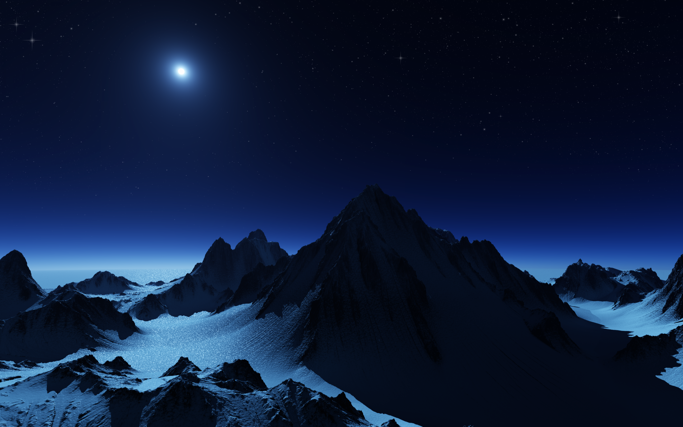 Antarctica Wallpaper 4K, Mountain range, Glacier