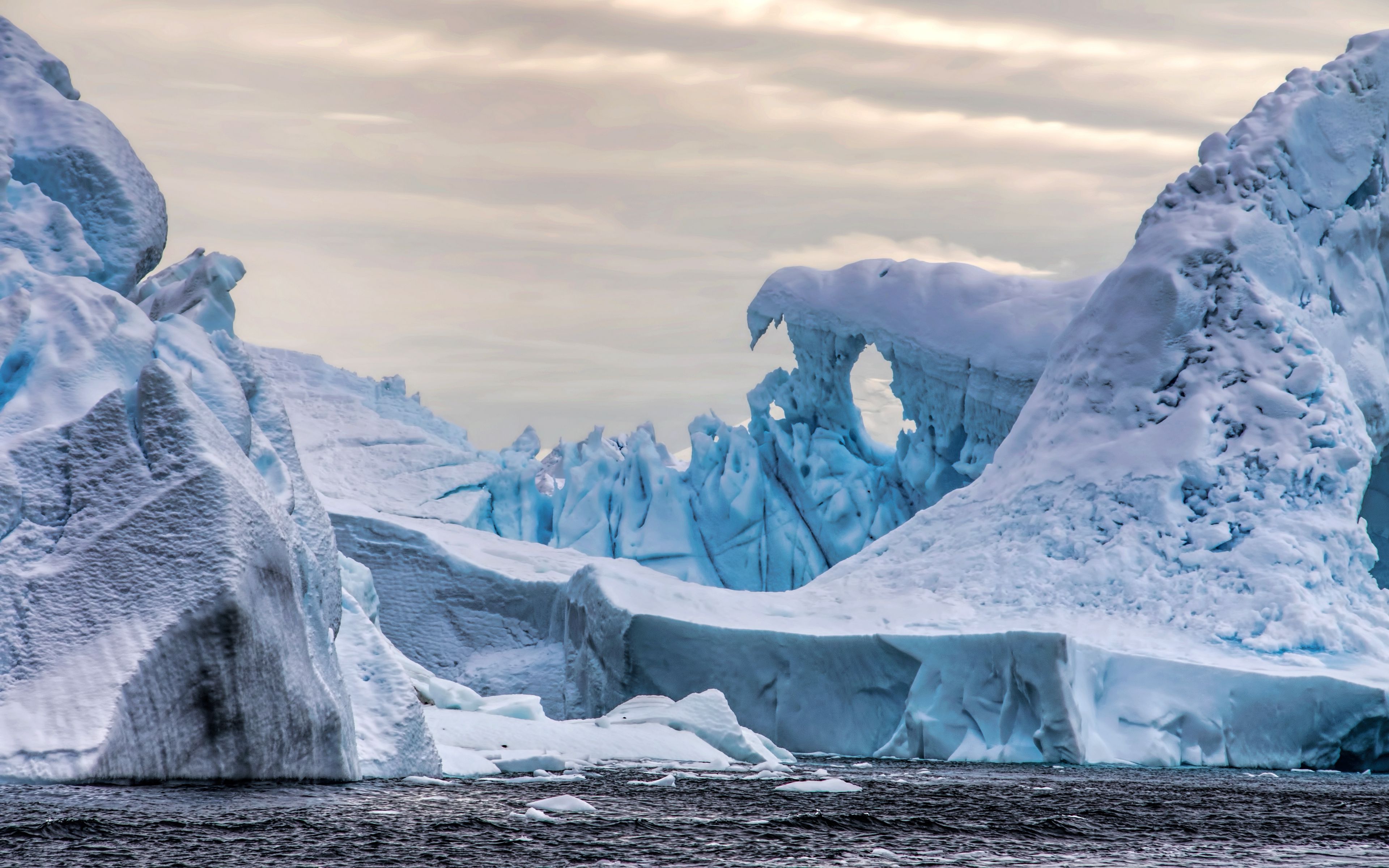 Download wallpaper 3840x2400 iceberg, glacier, ice, antarctica 4k ultra HD 16:10 HD background