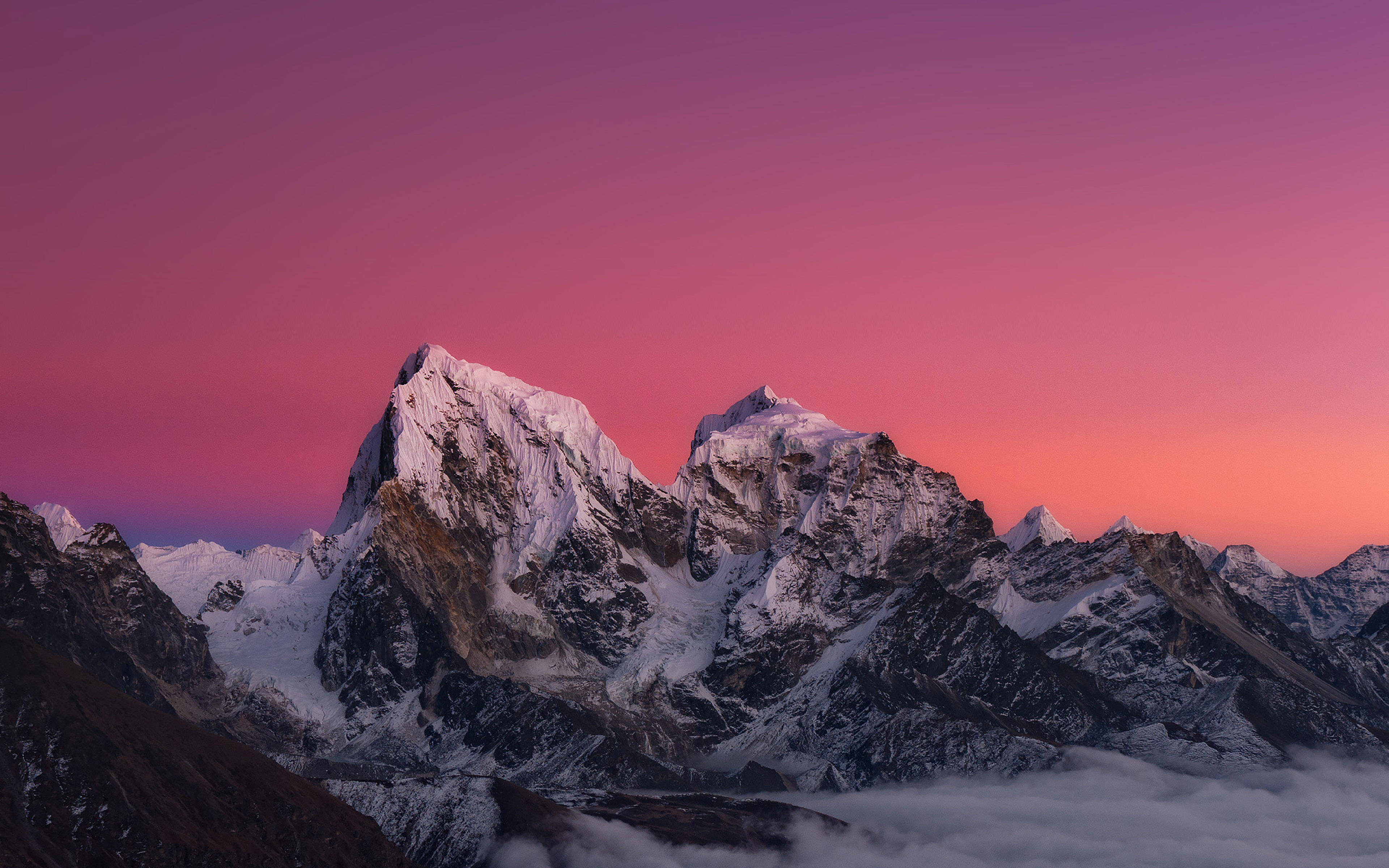 wallpaper for desktop, laptop. himalaya sunset mountain art