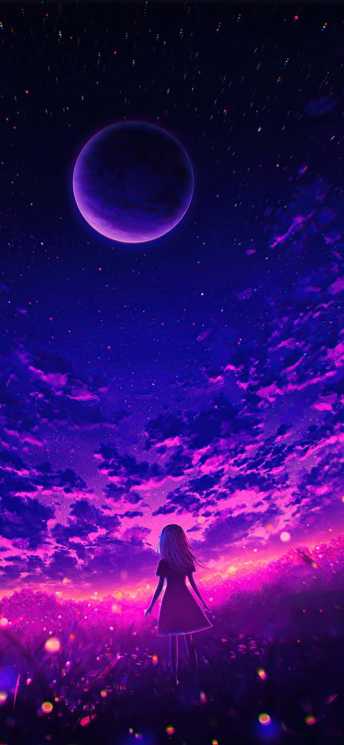Anime Sky Moon IPhone Wallpaper HD Wallpaper, iPhone Wallpaper. Anime wallpaper iphone, Cool galaxy wallpaper, Anime scenery wallpaper