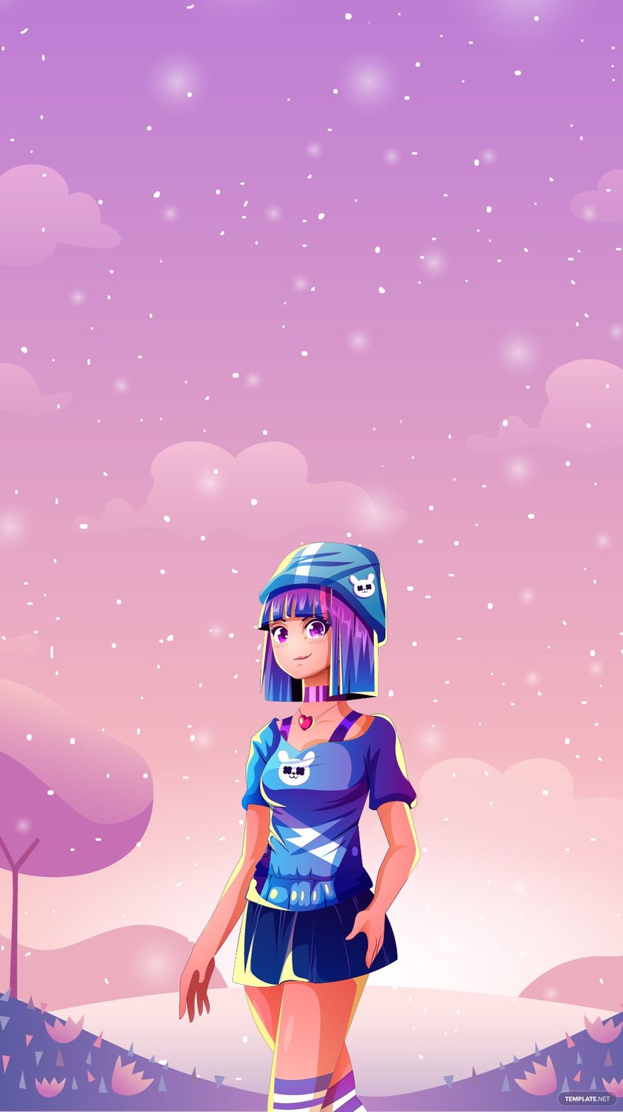 Free Anime iPhone Background in Illustrator, EPS, SVG, JPG