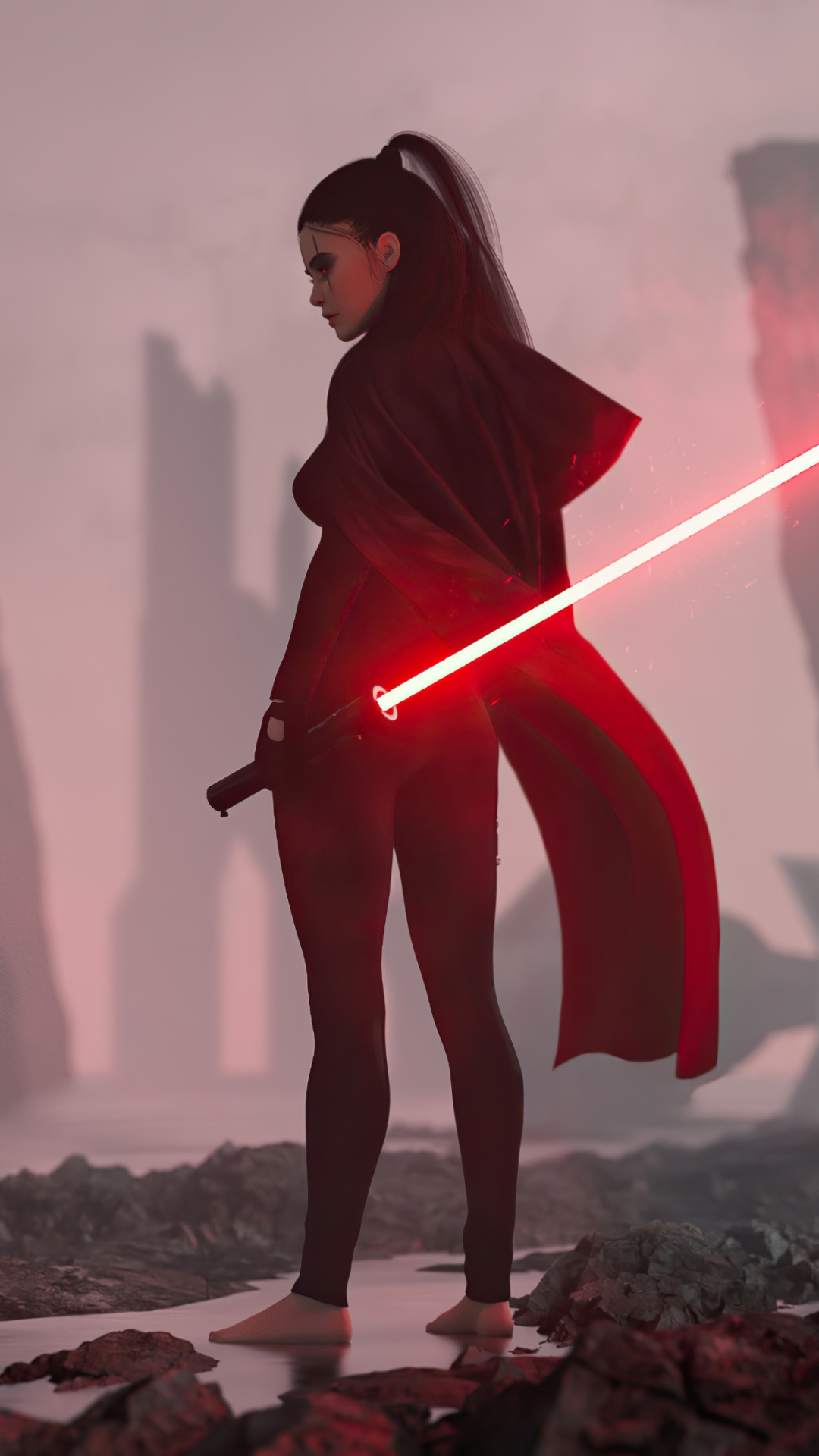 Wallpaper / Sci Fi Star Wars, Woman Warrior, Lightsaber, Sith (Star Wars), 1080x1920 Phone Wallpaper