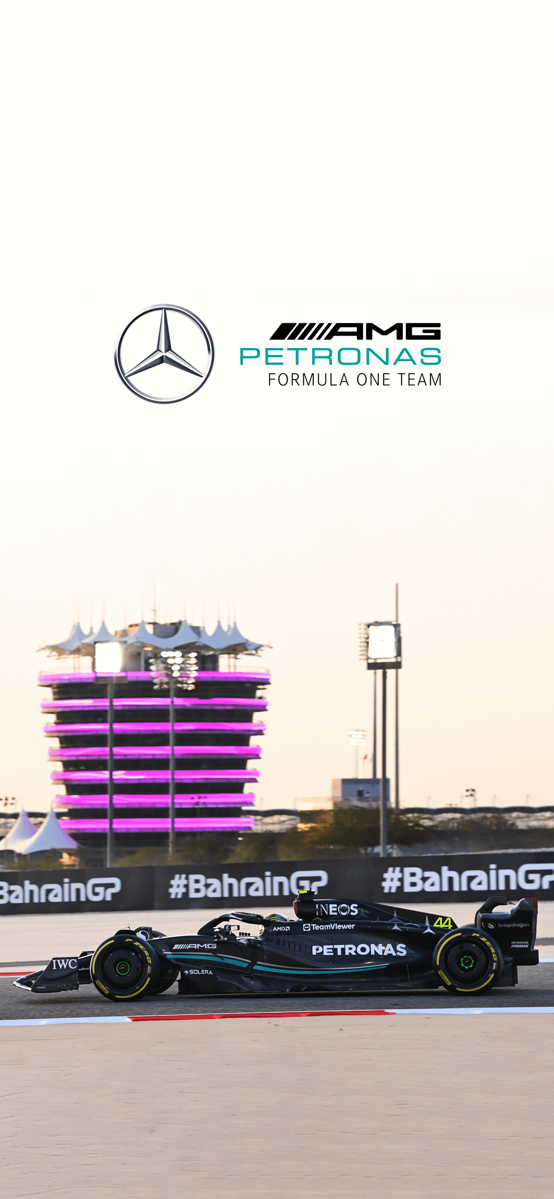 Lewis Hamilton Testing Wallpaper with and without logo