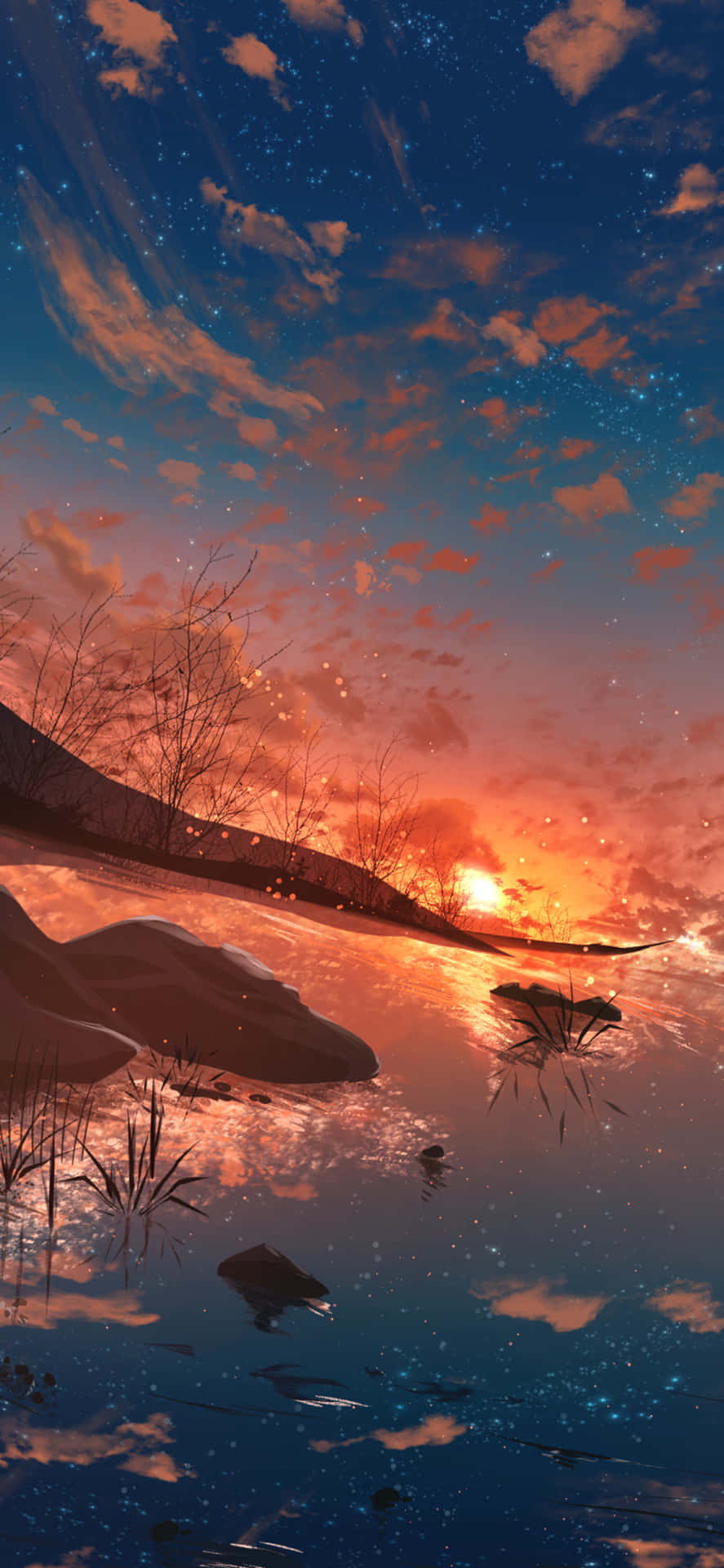 Download Enjoy the gorgeous anime sunset while you play games, chat and browse with your iPhone. Wallpaper