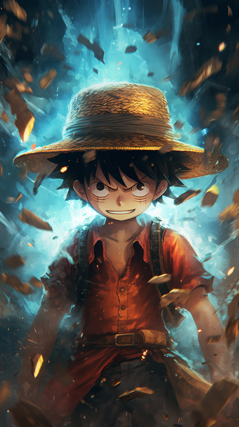 Monkey D. Luffy. One Piece Anime HD Wallpaper 5 -Art Gallery wallpaper AI ART in 2023
