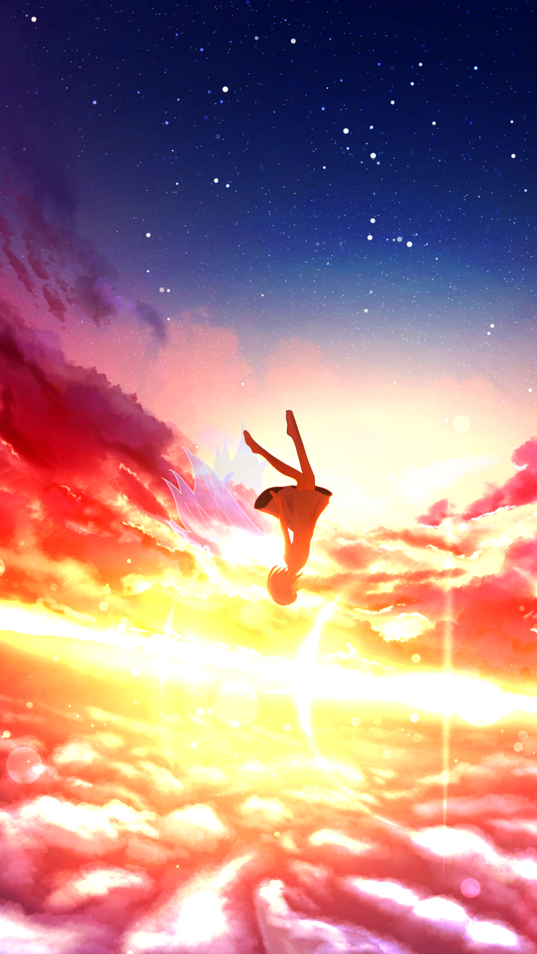 Anime Sunset Phone Wallpaper by とちちま