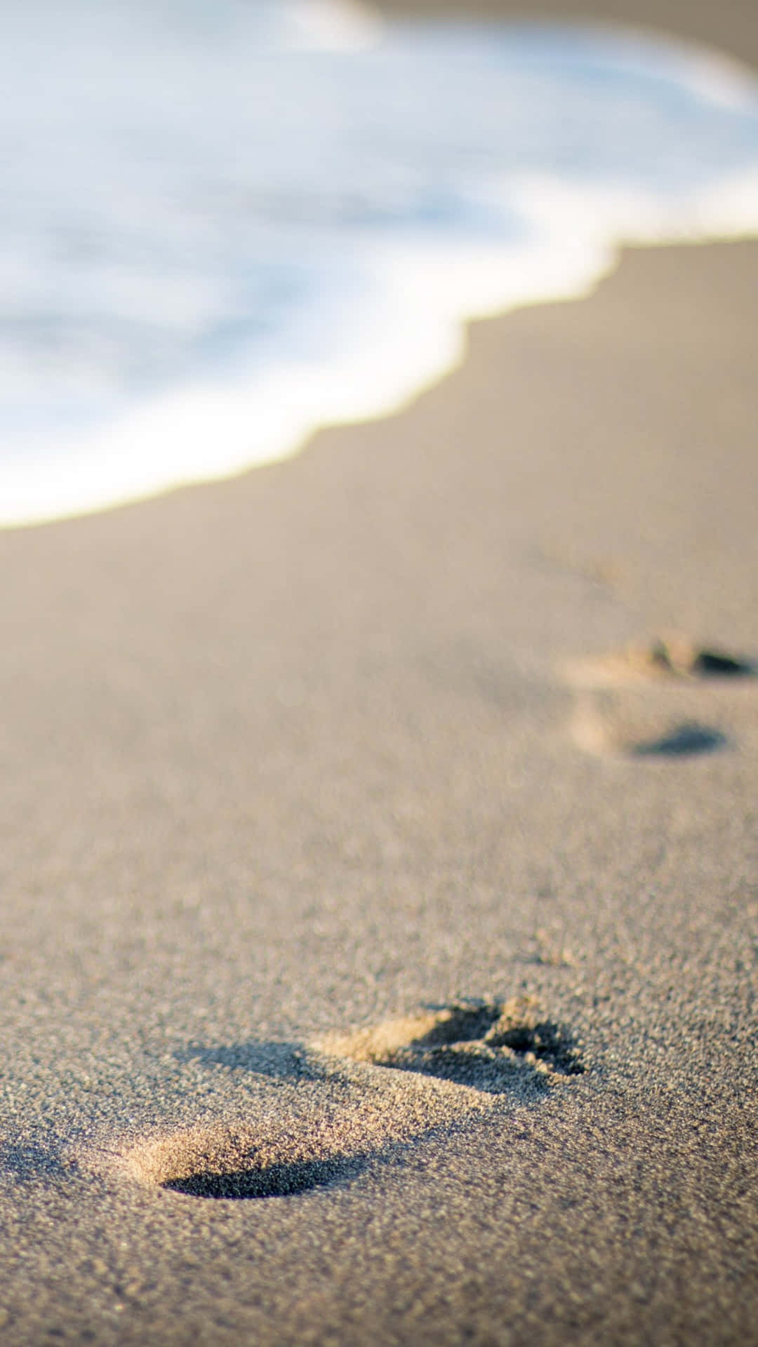 Download Beach Footprint On Sand Wallpaper