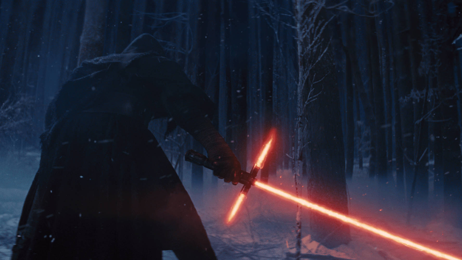 Download Kylo Ren's Cross Guard Lightsaber Wallpaper