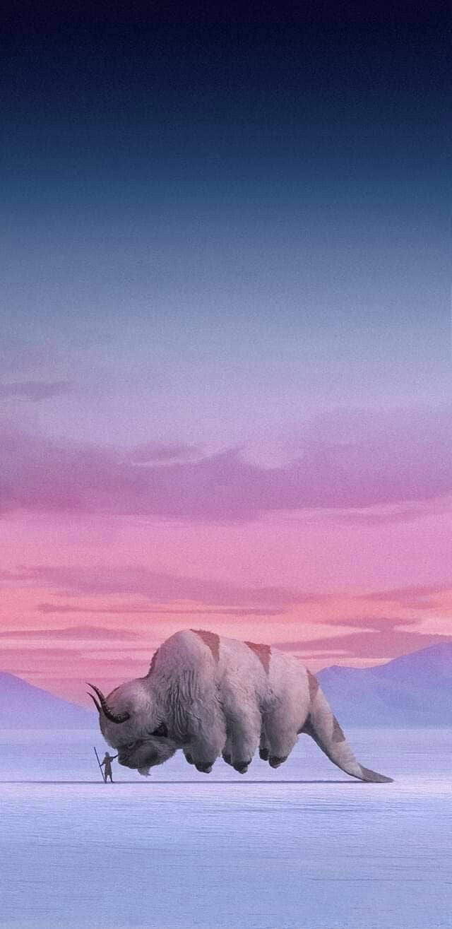 Aang and Appa mobile wallpaper