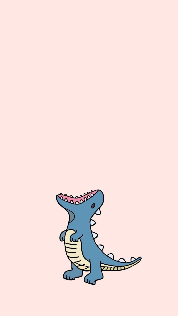 Cute Dinosaur Wallpaper. Cute cartoon wallpaper, Dinosaur wallpaper, Wallpaper iphone cute