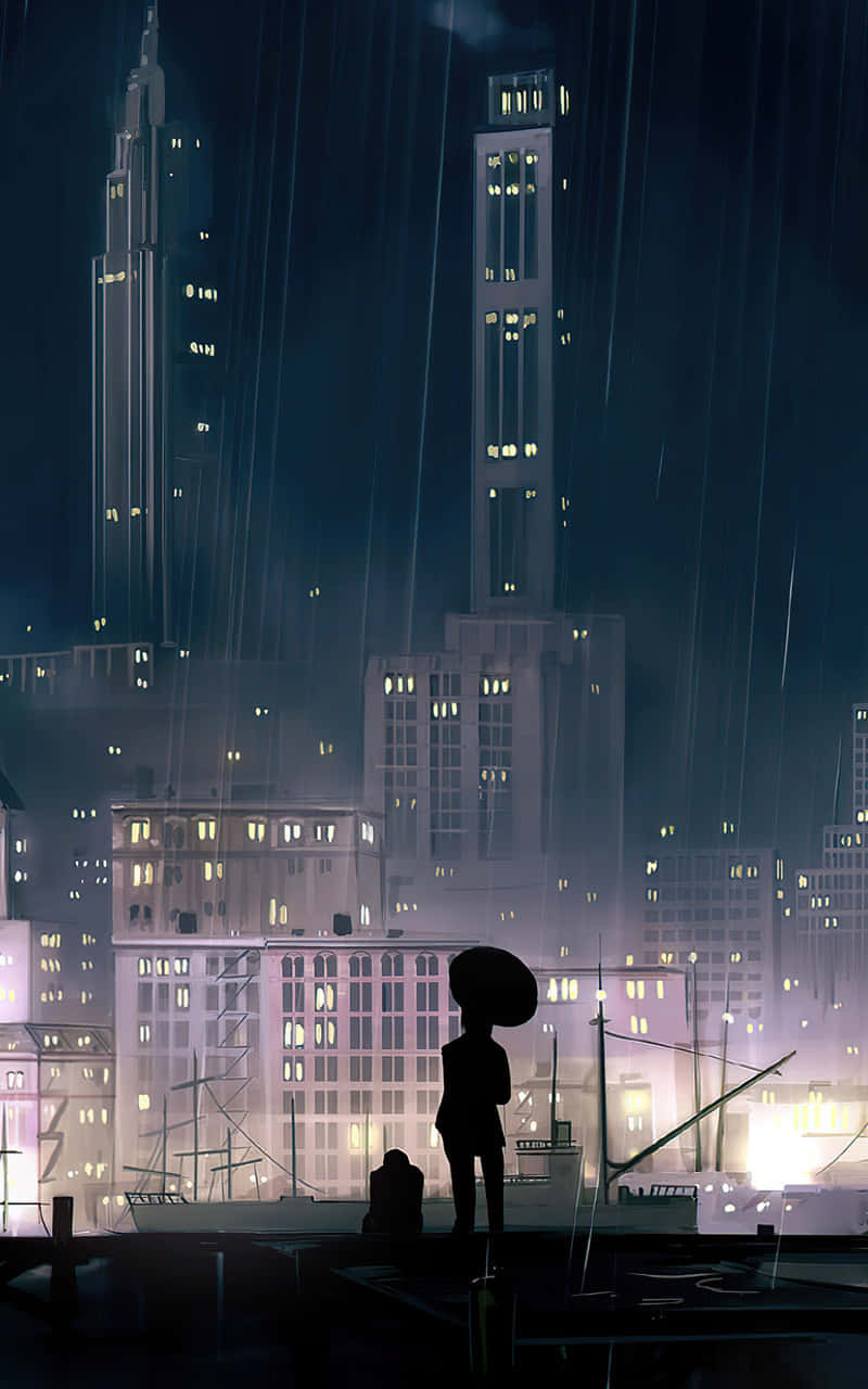 Download Android Anime Of The City Building Wallpaper