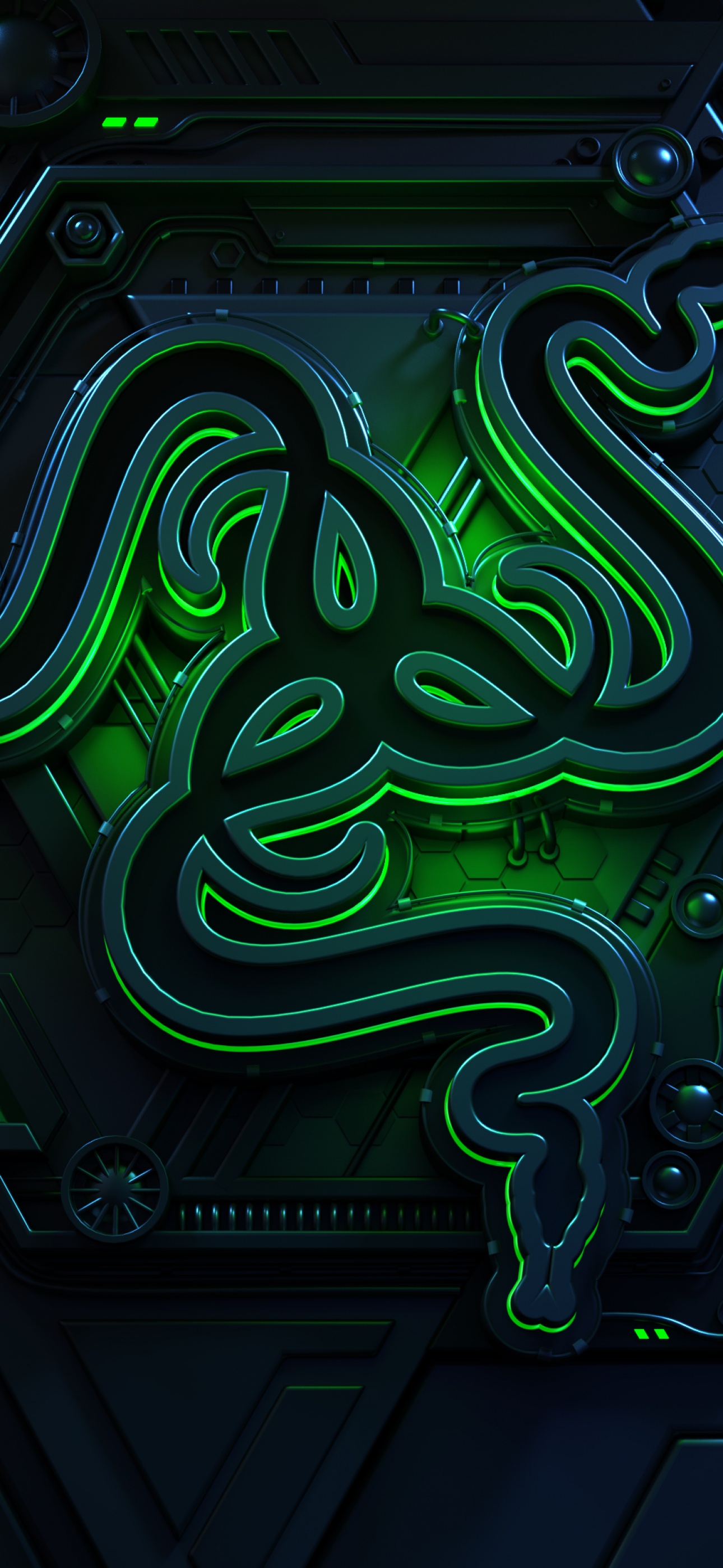 Vault Wallpaper 4K, Razer, Green, Dark, Sci Fi, 3D