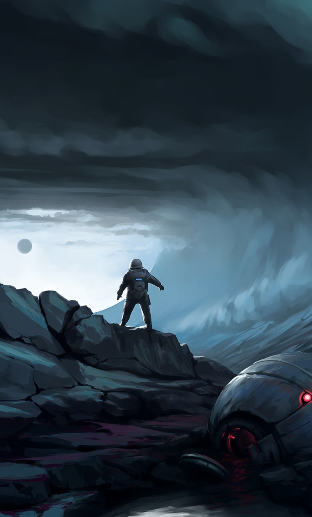 Astronaut Planet Science Ficition Dark iPhone HD 4k Wallpaper, Image, Background, Photo and Picture