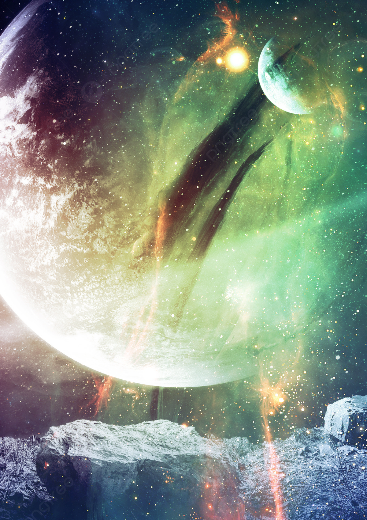 Synthetic Science Fiction Background Material Wallpaper Image For Free Download