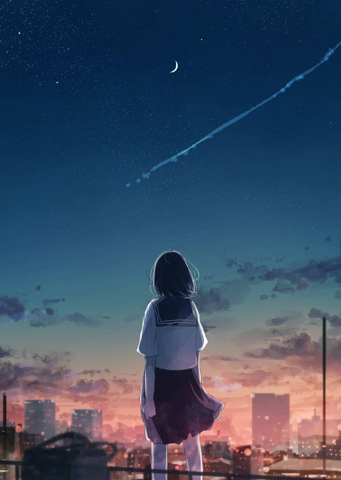 Girl Aesthetic Anime iPhone Wallpaper