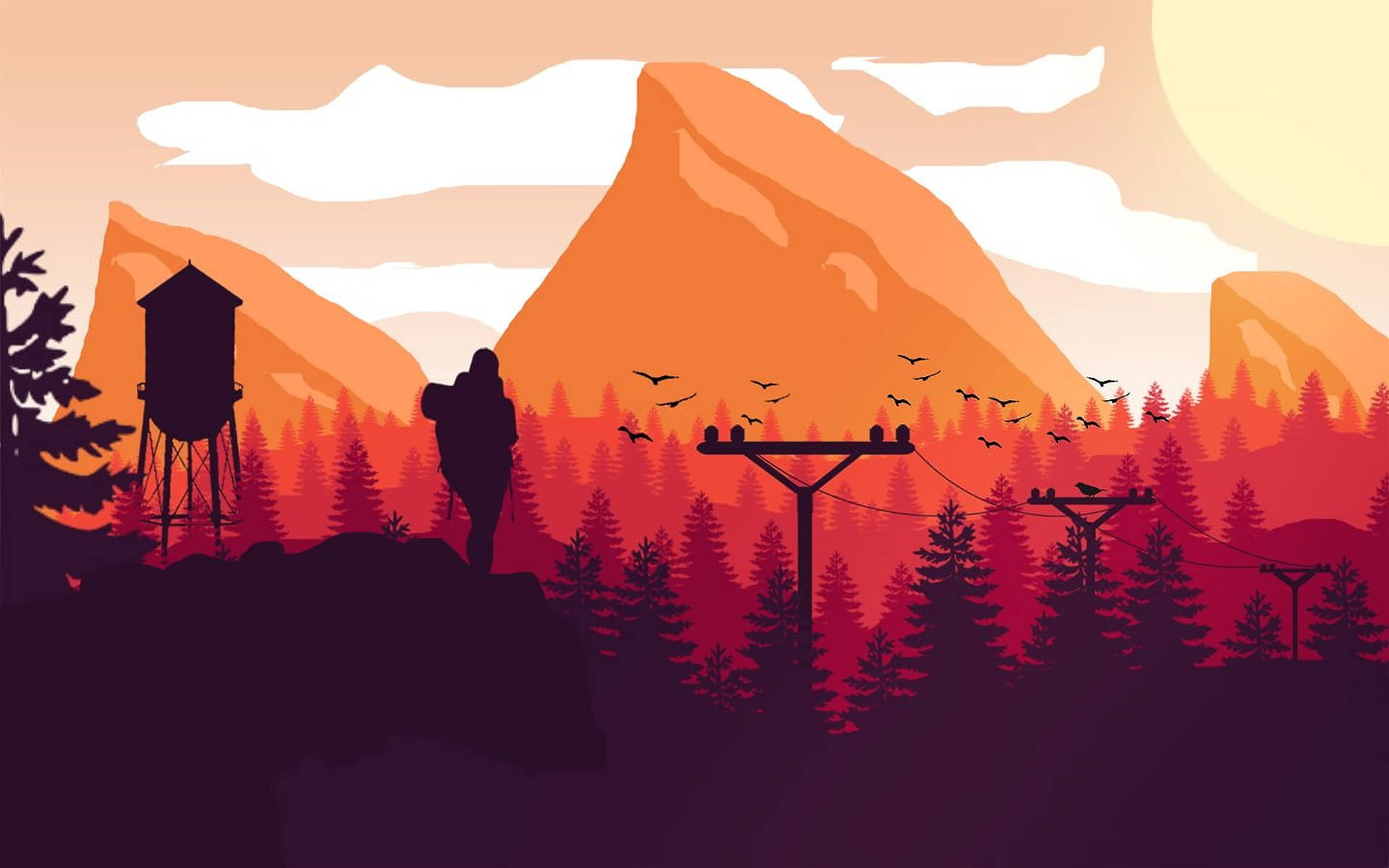 Minimalist Wallpaper from Firewatch : r/wallpapers