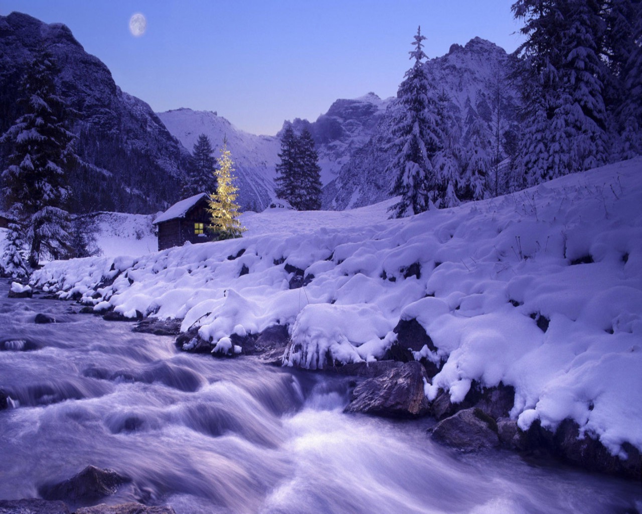 Wallpaper, 1280x1024 px, landscape, winter 1280x1024