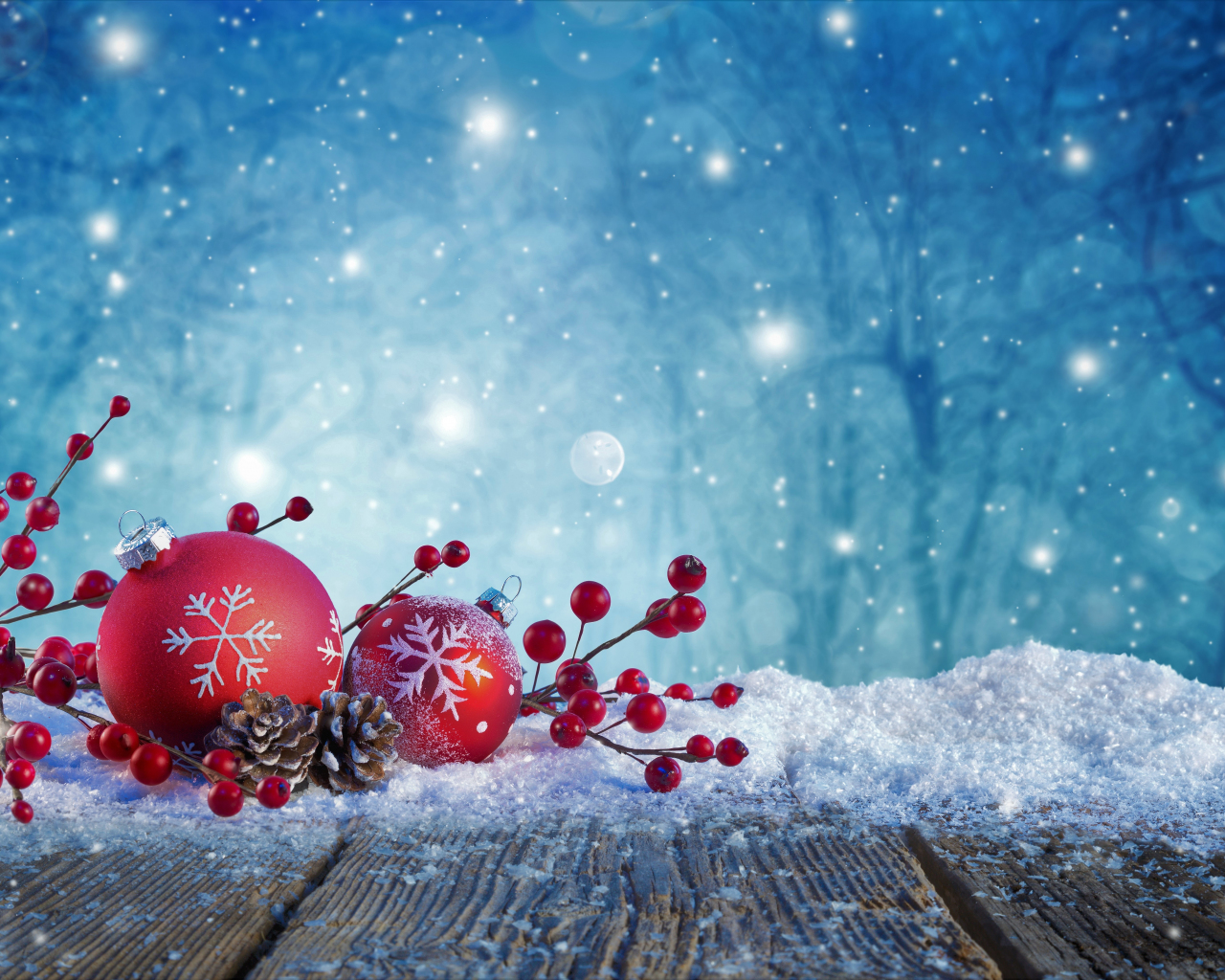 Download wallpaper 1280x1024 christmas, ornaments, decorations, holiday, 2017, standard 5:4 fullscreen wallpaper, 1280x1024 HD background, 1320