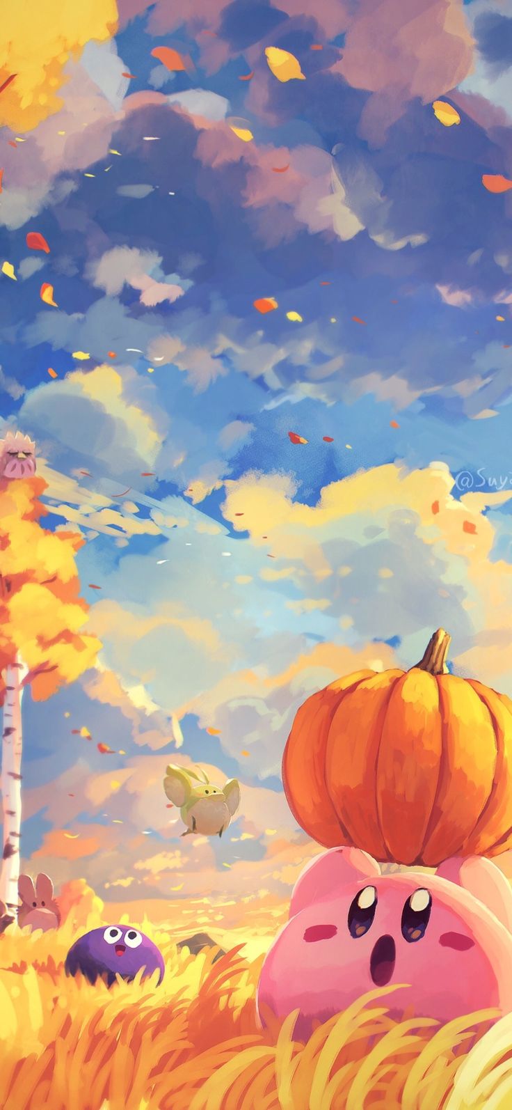 Kirby Autumn Illustration. Kirby art, Cute pokemon wallpaper, Kirby memes