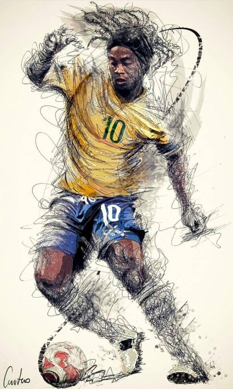 Ronaldinho GauchoR10 wallpaper by josejimenezO1012. ffa8. Fotos de ronaldinho, Dibujo jugador de fútbol, Logotipos de futbol