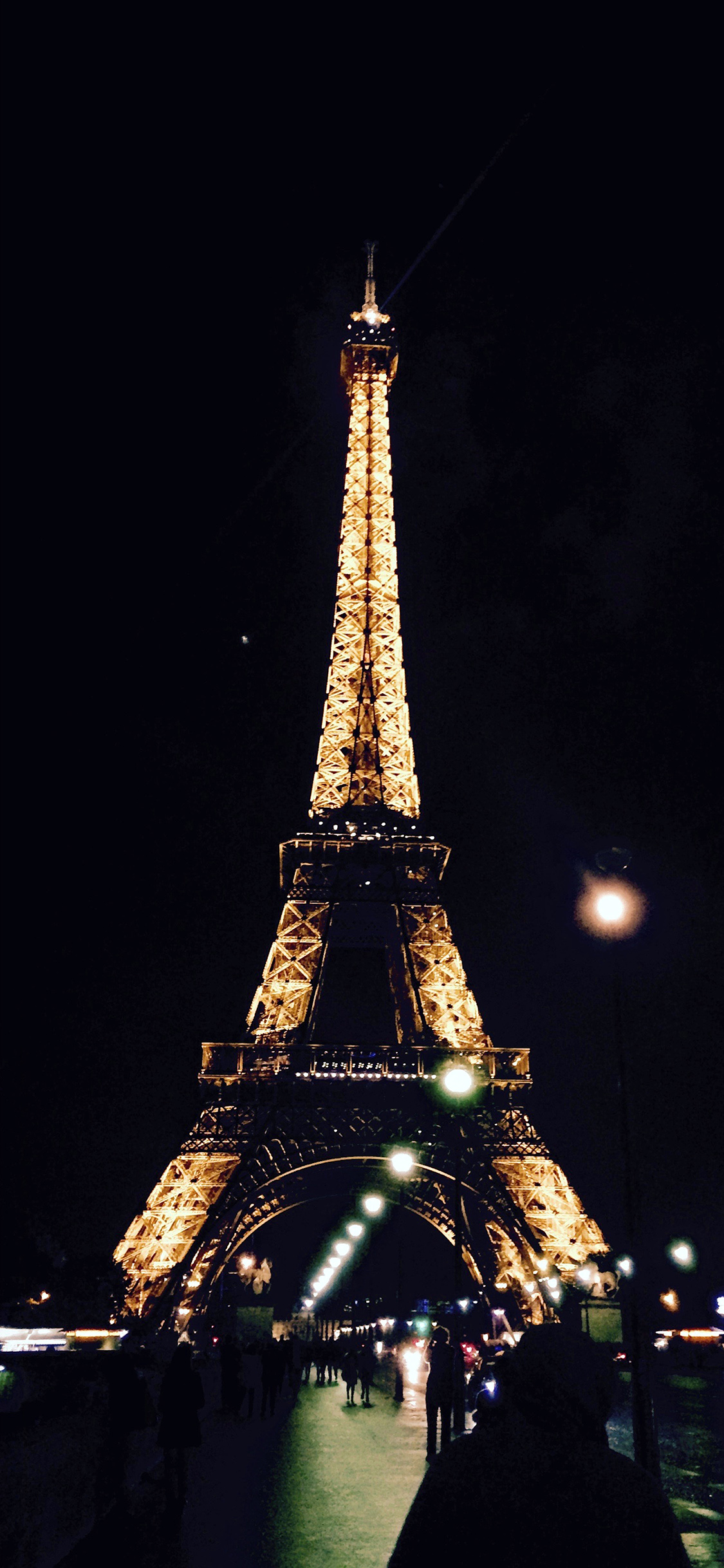 Paris City Art Night France Eiffel Tower Dark Wallpaper
