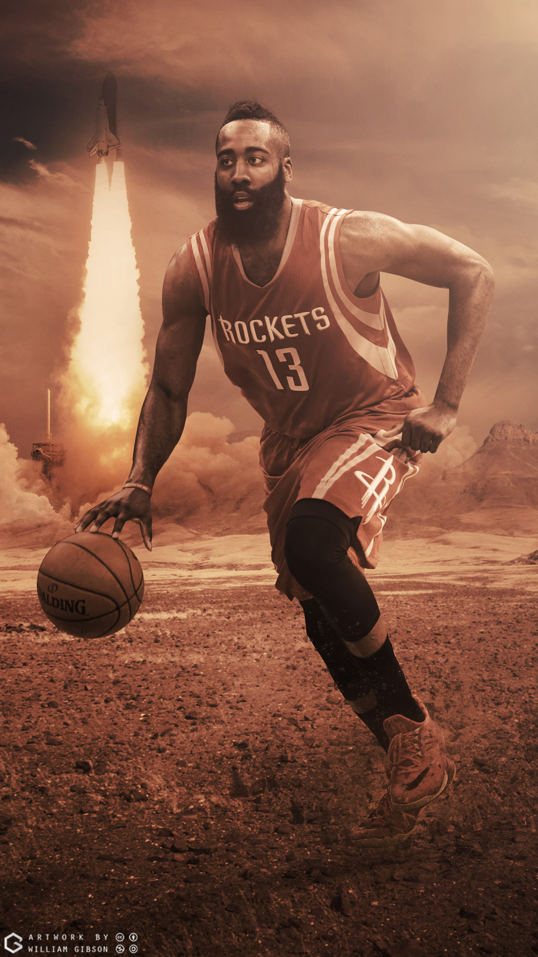 James Harden Rockets Mobile Wallpaper