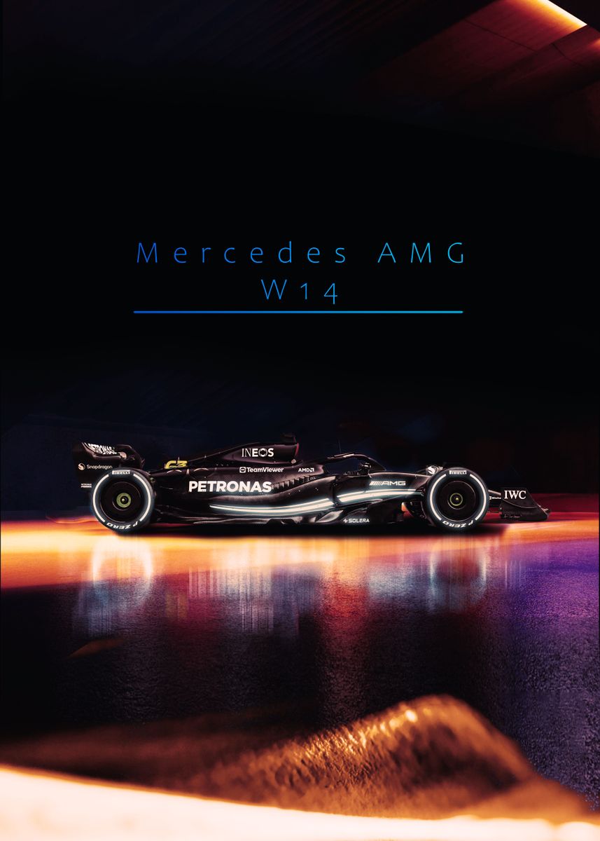 Mercedes AMG W14 F1 Car' Poster