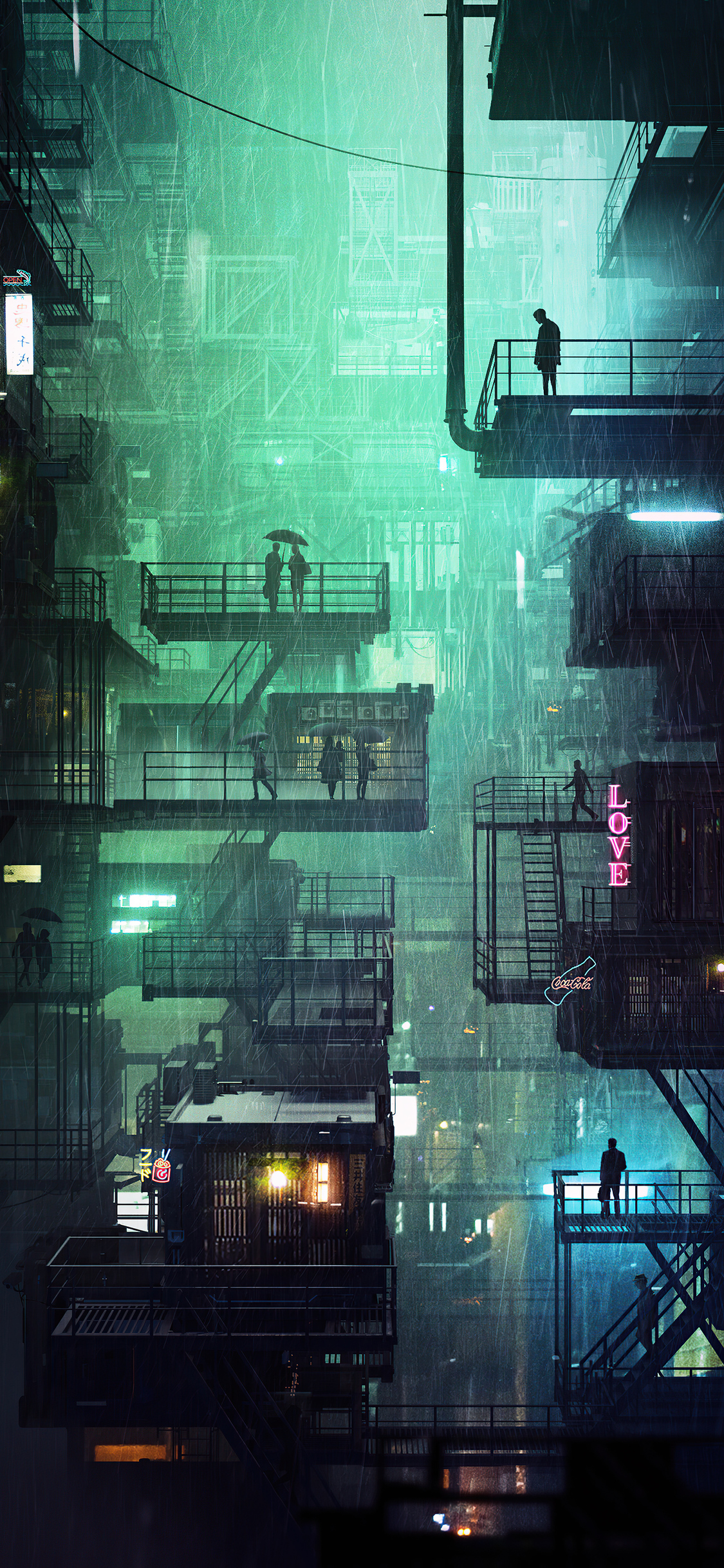 City Neon Rain 4k iPhone XS, iPhone 10, iPhone X HD 4k Wallpaper, Image, Background, Photo and Picture