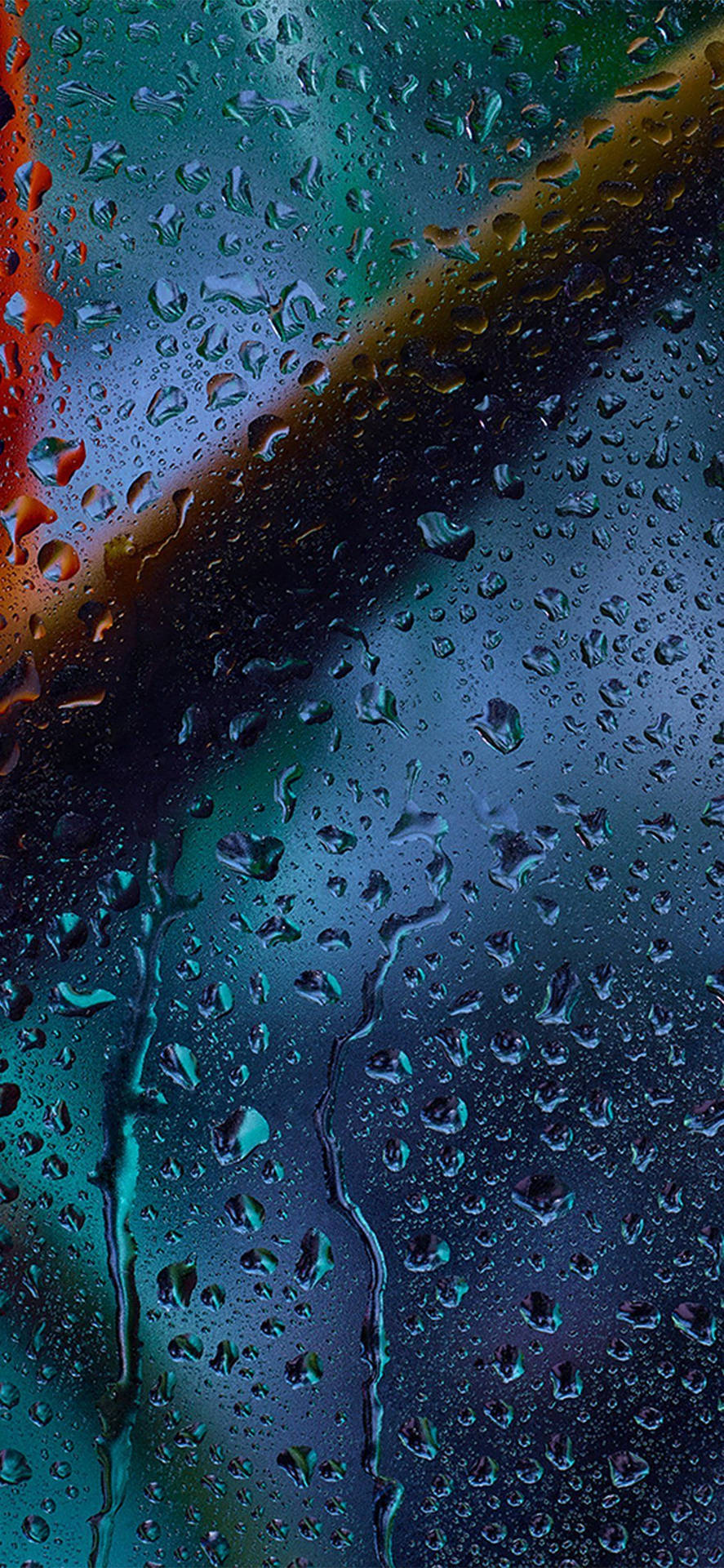iPhone Rain Lock Screen Theme Wallpaper