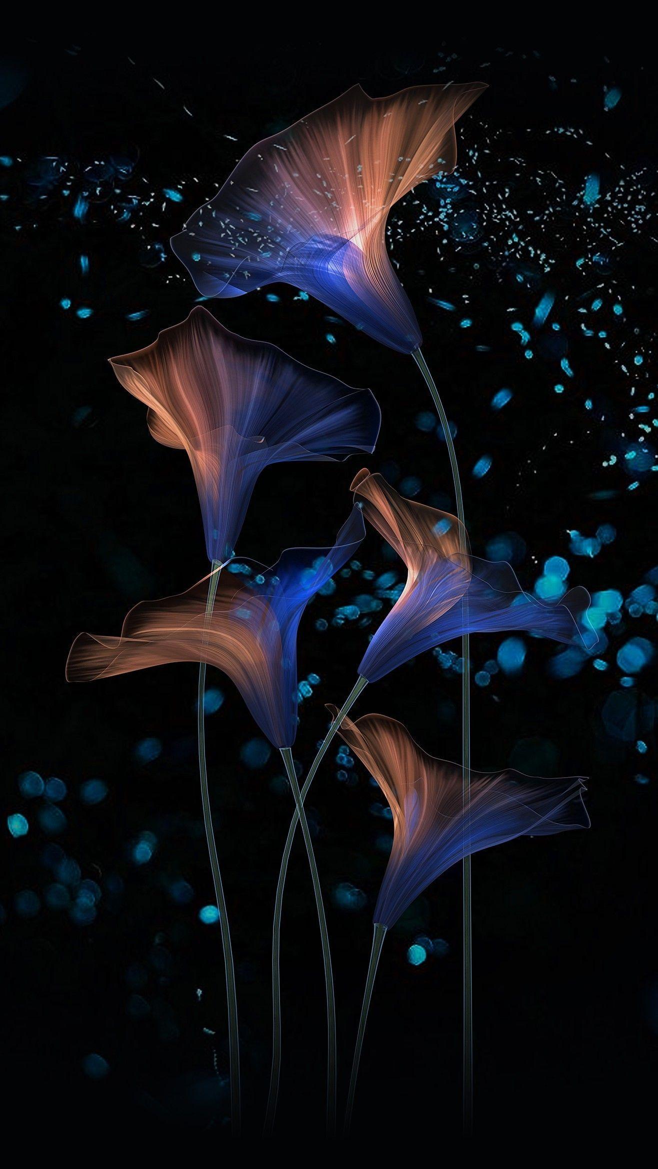 Magic Flowers Phone Wallpaper