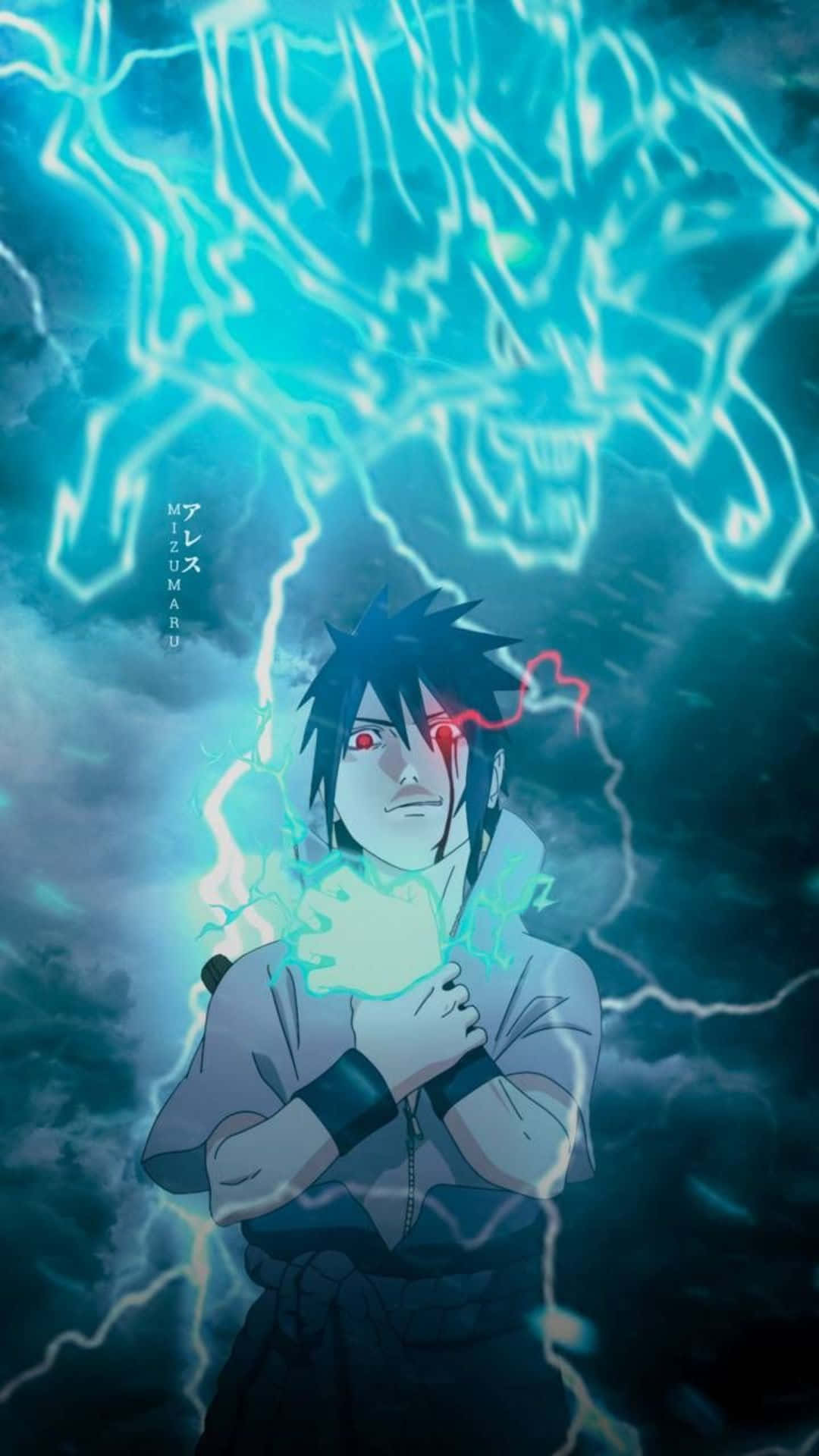 Download Uzumaki Naruto and Uchiha Sasuke in all their Blue Glory Wallpaper