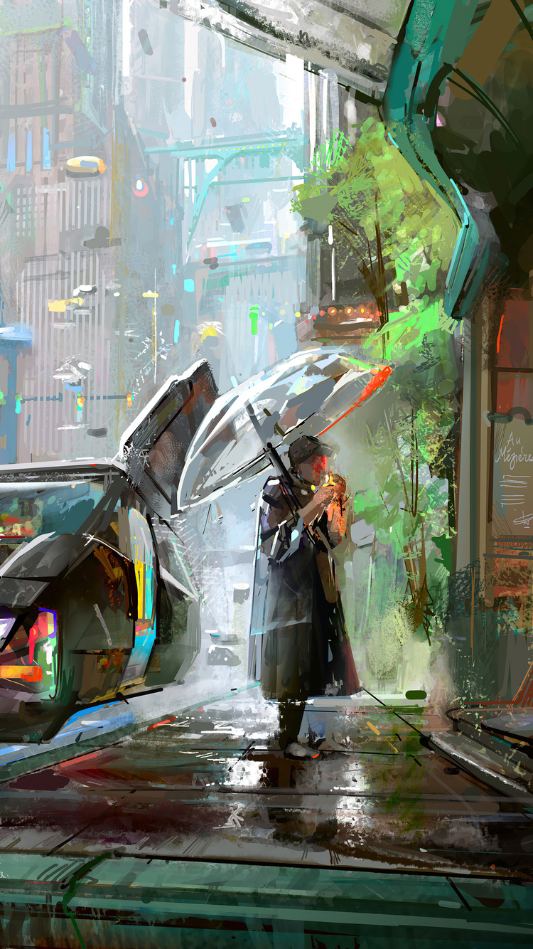 Spring Rain Scifi 5k iPhone 6, iPhone 6S, iPhone 7 HD 4k Wallpaper, Image, Background, Photo and Picture