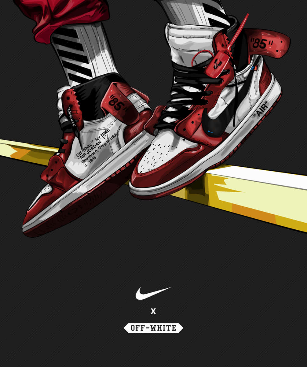Download Celebrate heritage with the Off White Jordan 1 Wallpaper