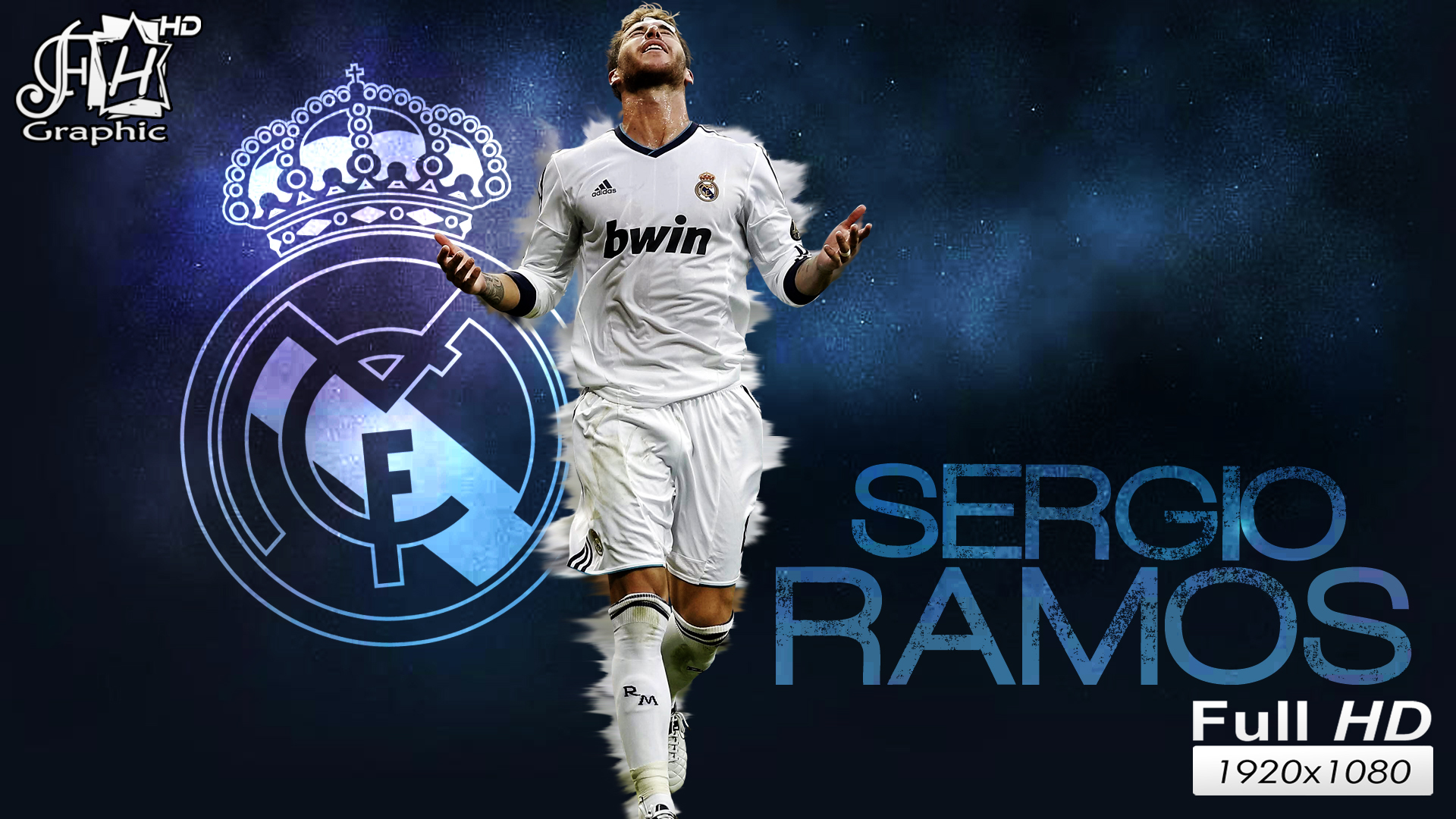 Real Madrid Sergio Ramos football player Desktop wallpaper 1366x768