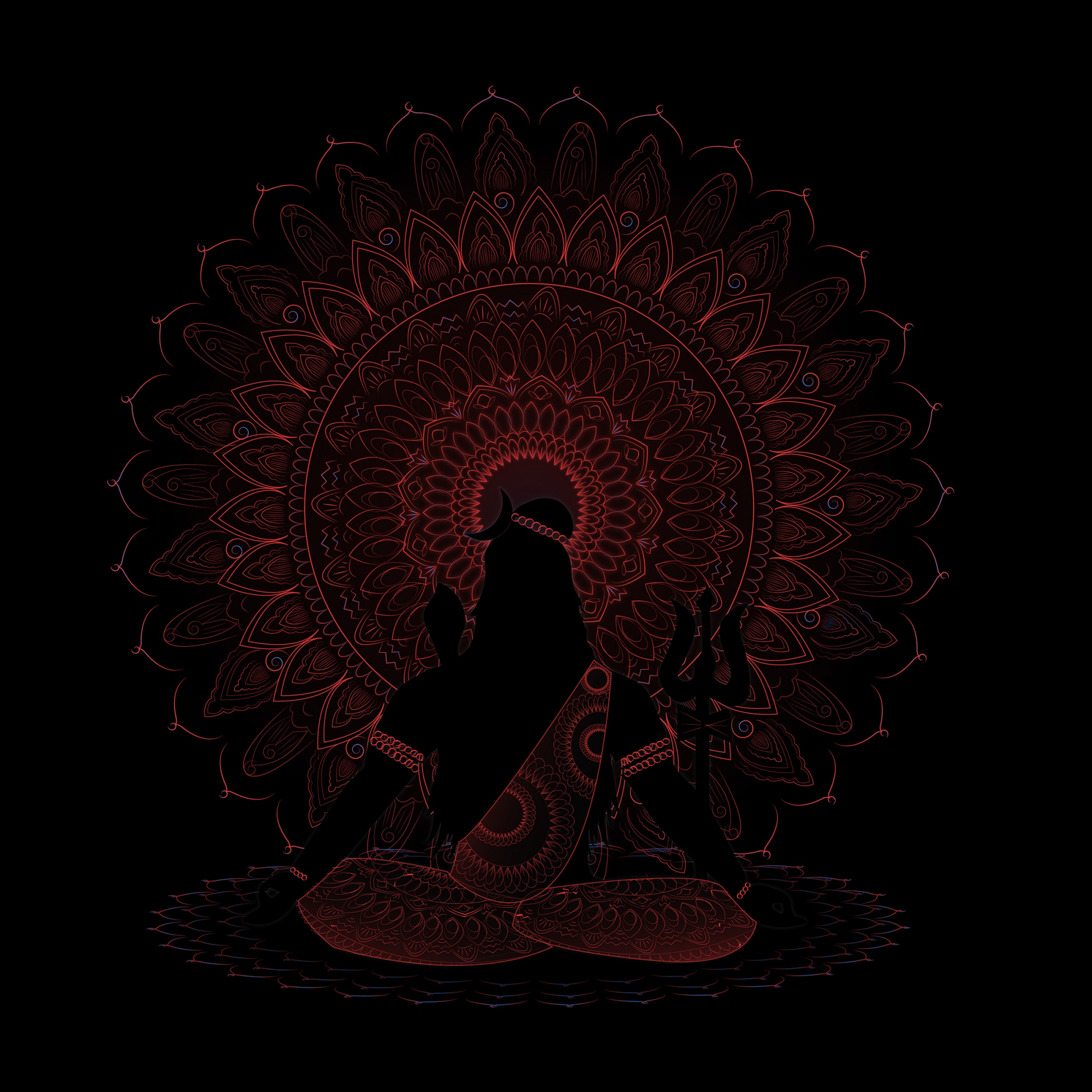 Lord Shiva Wallpaper 4K, AMOLED, Black background