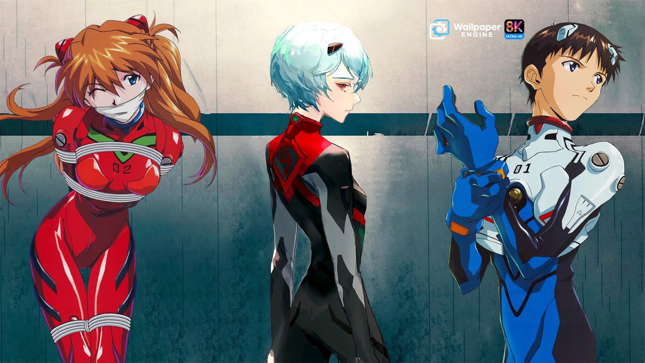 Live Wallpaper: Neon Genesis Evangelion \.. Rei. Asuka. Shinji.. / - 4k [.. VIDEO-「4320p」8K.. ]