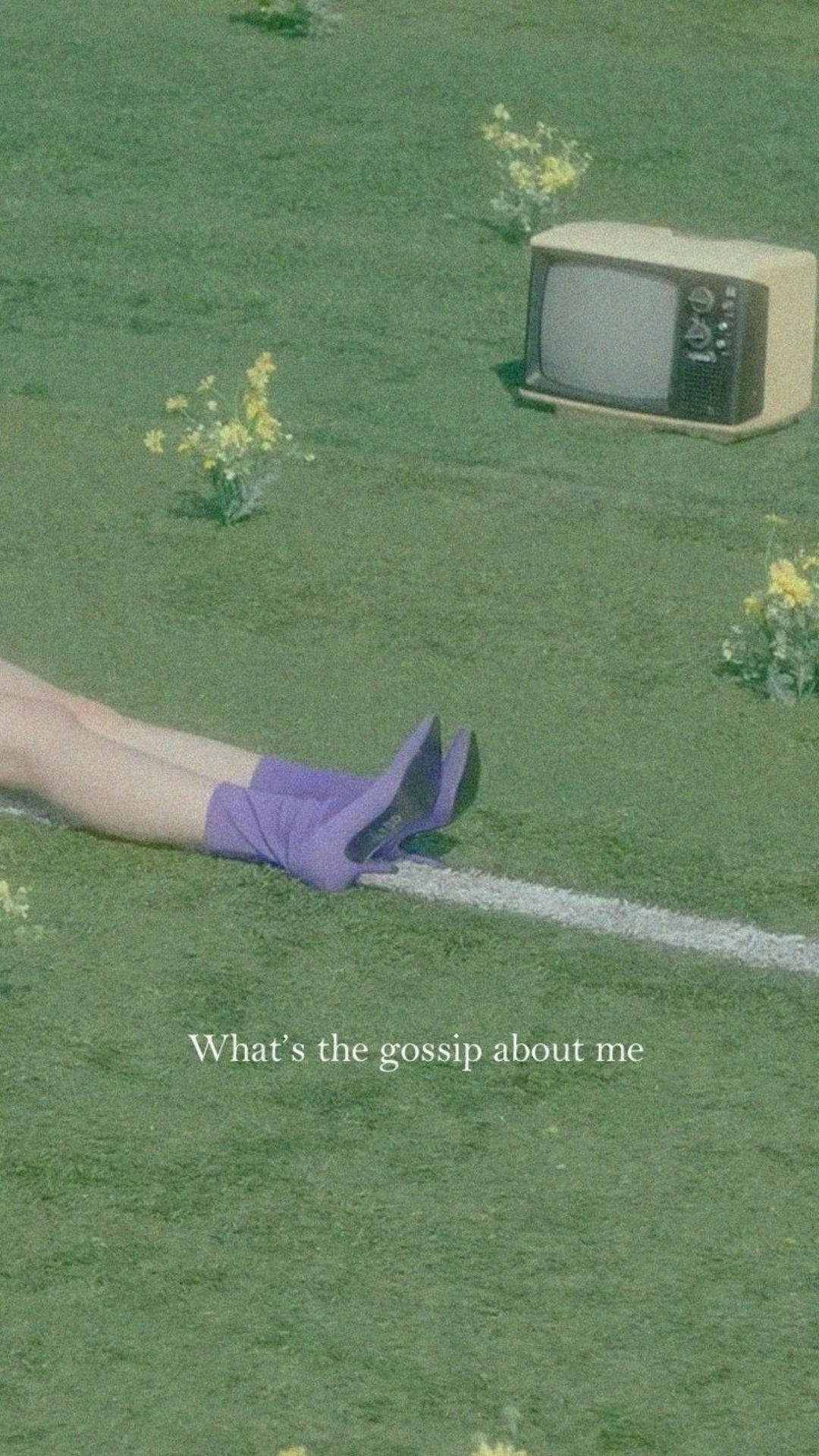 Download Dreamcore Girl On The Grass Wallpaper