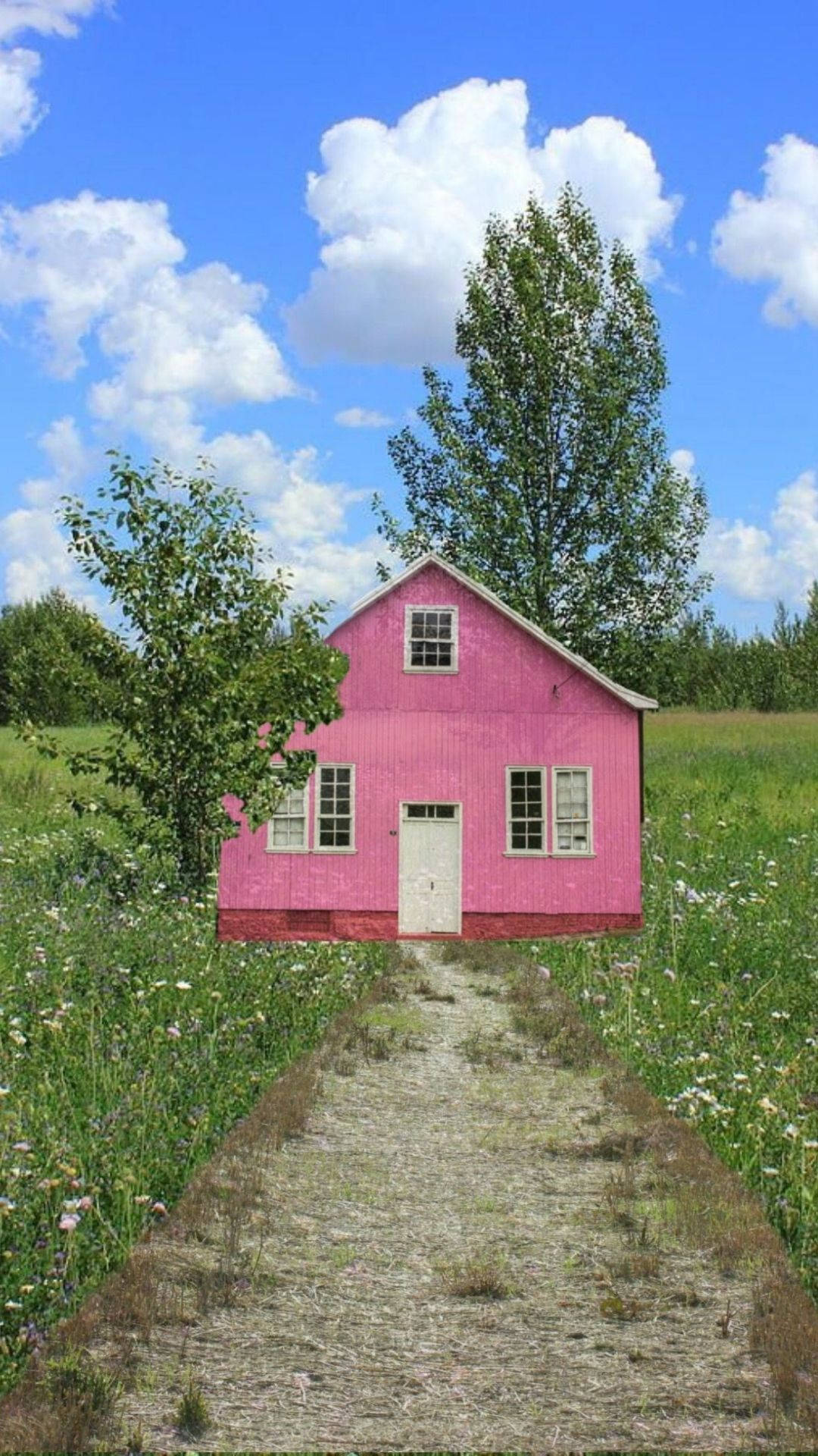 Download Dreamcore Pink House Wallpaper