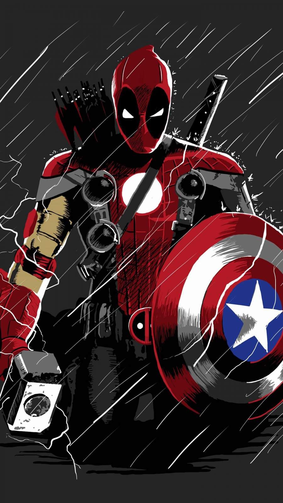 Deadpool vs Avengers iPhone Wallpaper. Deadpool wallpaper iphone, Deadpool wallpaper, Marvel wallpaper