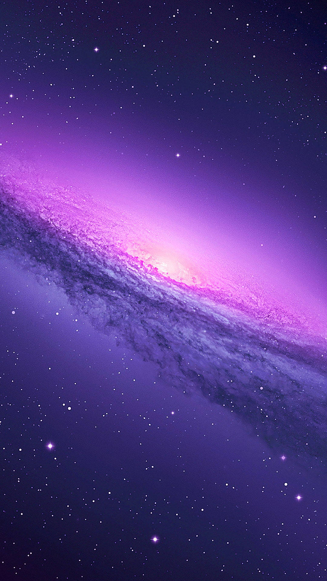 Download Starry Galaxy Dark Purple iPhone Wallpaper