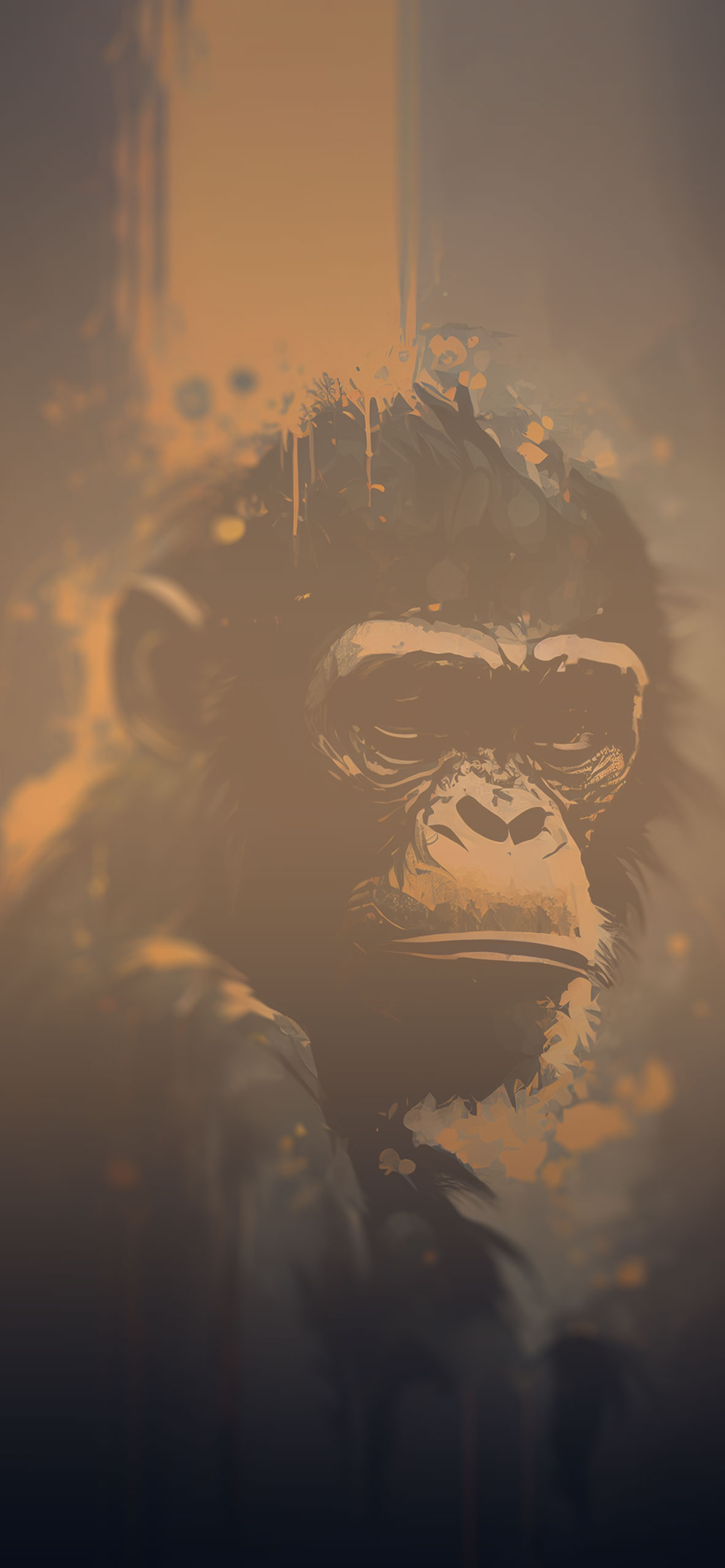 Monkey Dark Art Wallpaper Aesthetic Wallpaper iPhone