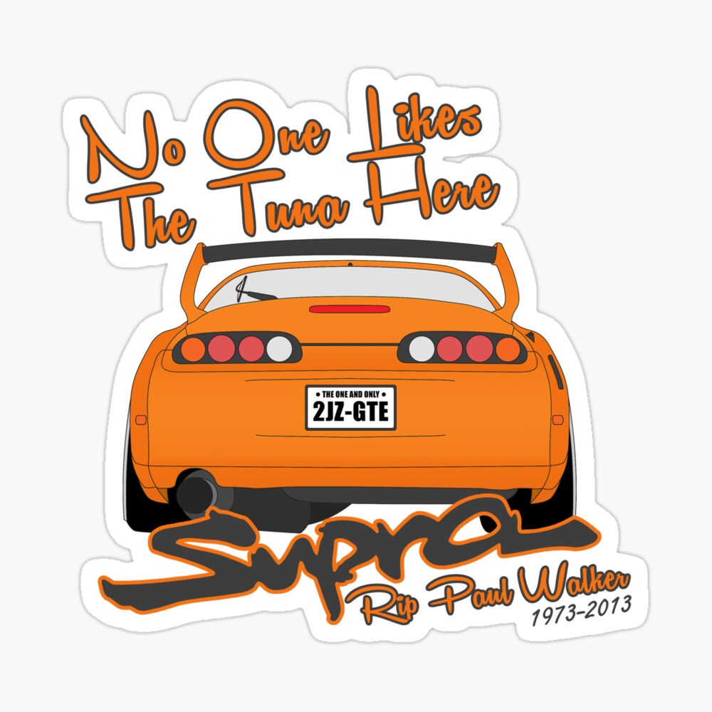Toyota Supra rip paul walker Design Poster