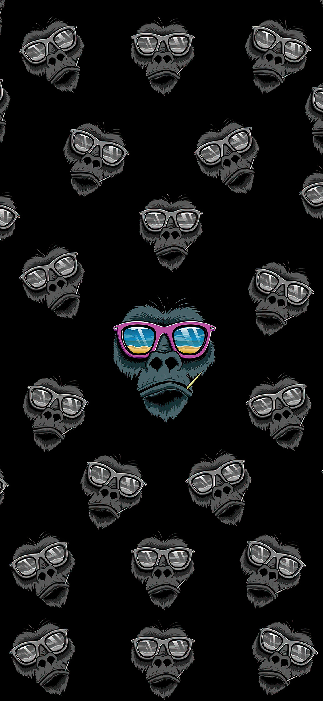 Cool Monkey Dark Minimal 4k iPhone XS, iPhone 10, iPhone X HD 4k Wallpaper, Image, Background, Photo and Picture