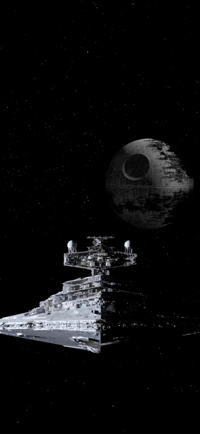 Death Star and Star Destroyer Wallpaper